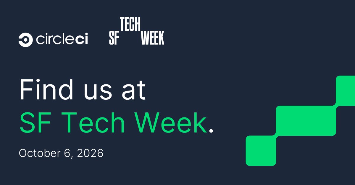 CircleCI's tweet photo. Happy SF @Techweek_! We've got plans for you tomorrow. 🎉

Join our CTO @z00b for a hands-on workshop on getting AI-generated code to production with confidence.

Lunch + coffee from Cento, a keyboard raffle, and field eng office hours included.

RSVP: https://t.co/DRnfFhgDrs https://t.co/9KNmGuqm4L