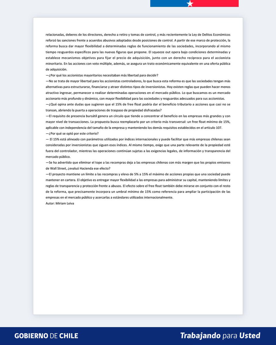 Min_Hacienda's tweet photo. 🗞️ El coordinador de Mercado de Capitales de Hacienda, Eugenio Symon, en The Clinic: "Chile cuenta con condiciones favorables para seguir desarrollándose como una plataforma financiera regional". La reforma avanzó esta semana en la Comisión de Hacienda de la Cámara. 🇨🇱 https://t.co/OA0grkHwsy