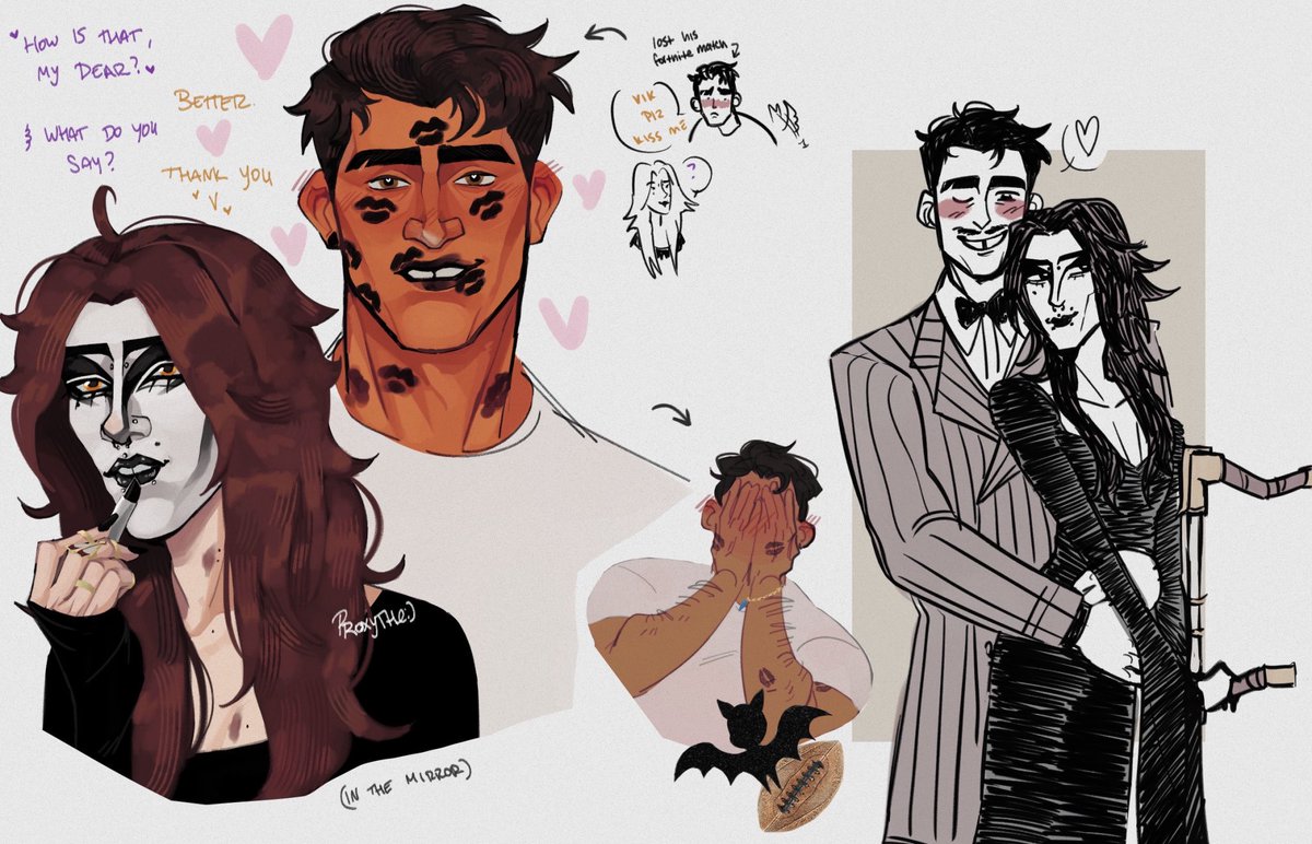fortnitejayce's tweet photo. some sillycute goth vik x jock jayce au 🏈🦇🍂 #jayvik https://t.co/fJjqyX6gN7