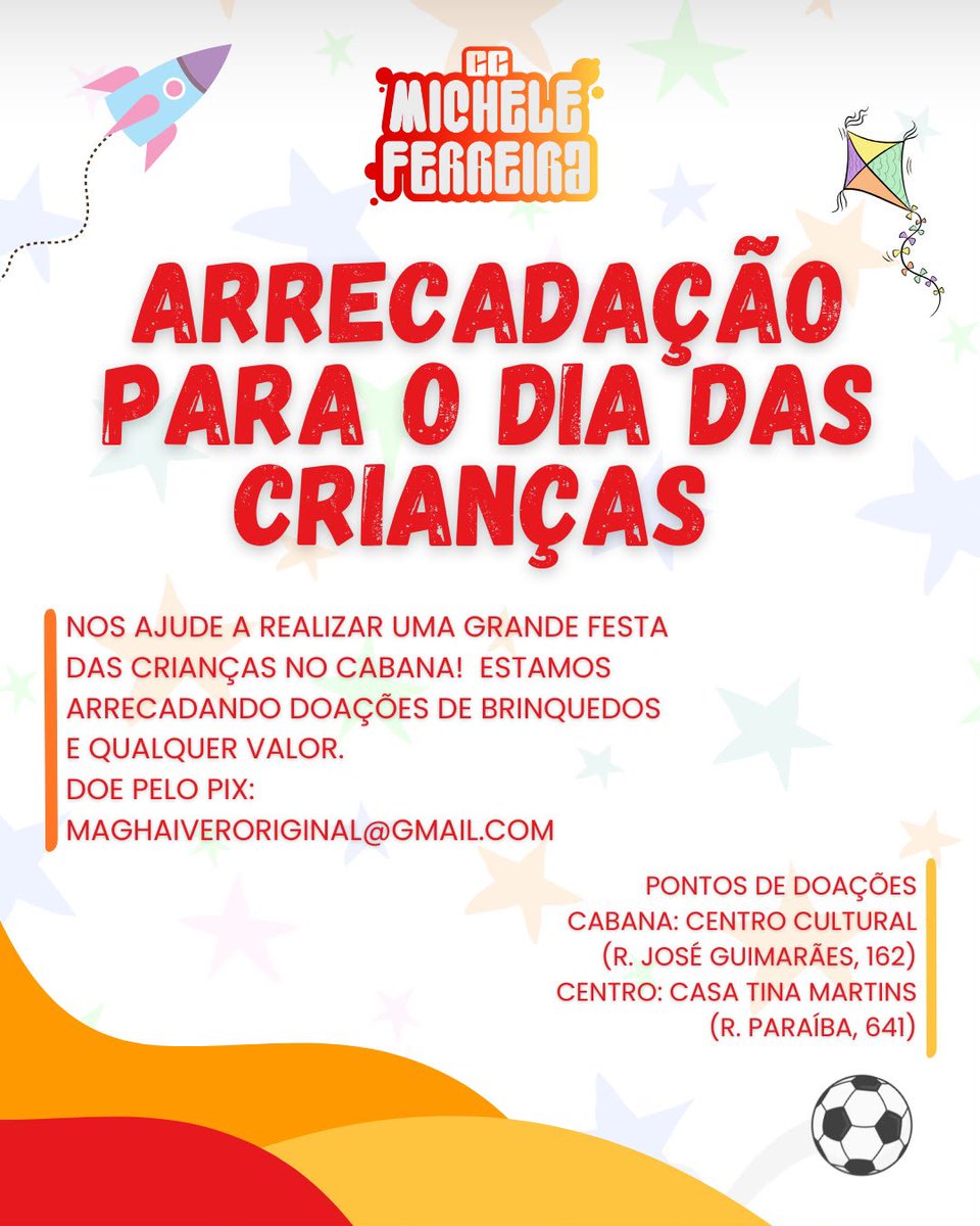 fbctadoido's tweet photo. Dia 11 vamos fazer uma festa para as crianças aqui do cabana 

Qualquer quantia nos ajuda muito 

Vamos fechar a rua com brinquedos e atividades durante o dia inteiro 

Quem quiser colar vai ser muito bem recebido aqui no morro como sempre 

1 real já ajuda na nossa festa https://t.co/vlgtGFRkBC