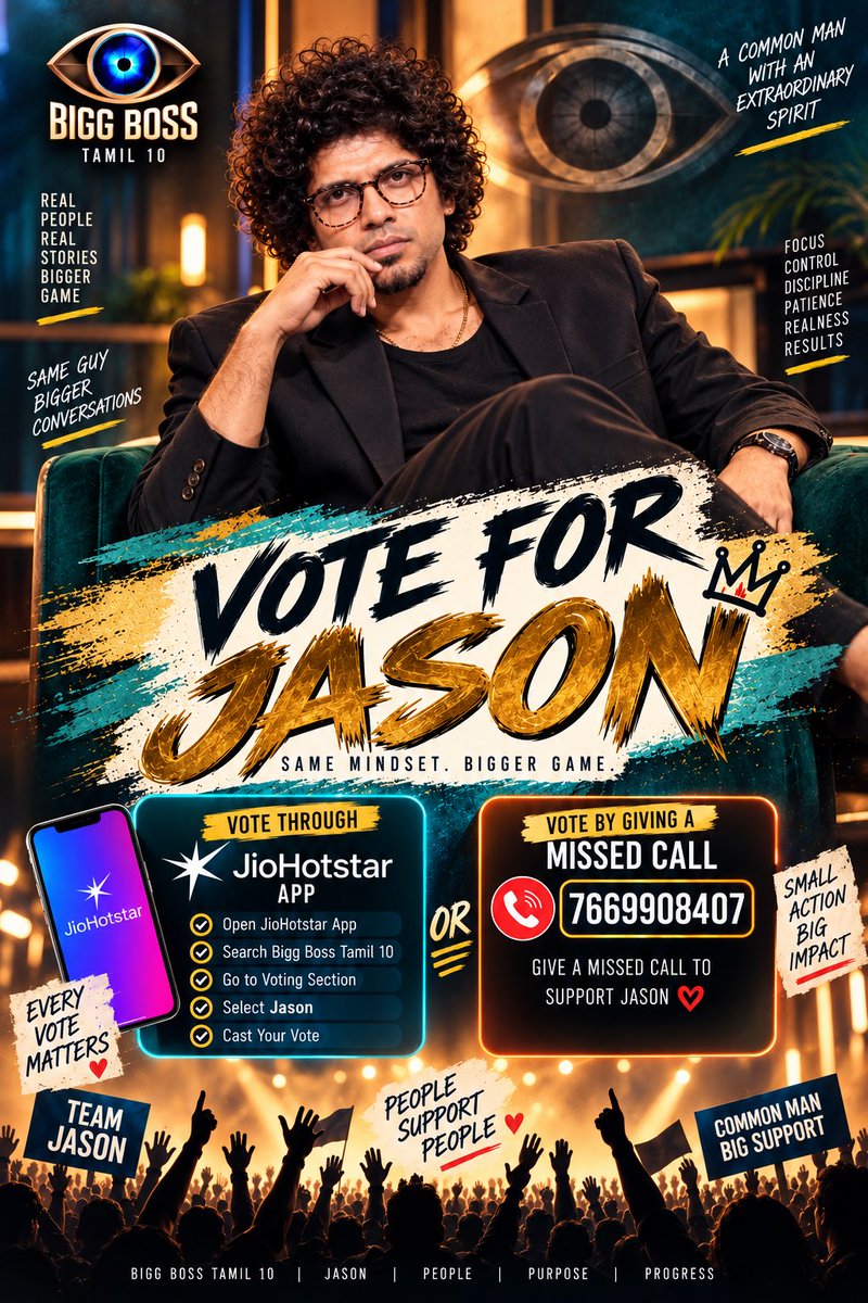 Guruprasath_02's tweet photo. Vote for #JasonKaushi 

🔥 THE UNDERRATED CHAMPION. THE CONSTANT THREAT. THE ONE WHO NEVER LEFT THE GAME.

While others chase moments, Jason creates them.

While others wait for the spotlight, he stays in the game.

Every task. Every confrontation. Every strategy. Every twist, Jason has a presence 💯 

He may be underrated by many, but the game knows his value. 💥 

Not the easiest .
Not the most predictable.
Not someone who needs validation.

Just a relentless gamer who keeps evolving, keeps fighting and keeps coming back stronger.

From being questioned to becoming one of the most talked-about players in the house that journey itself is a statement. 🔥

Underrated champion.
Unpredictable player.
Relentless competitor.
Always in the game. Always a threat.

👑 JASON KAUSHI , THE GAME NEVER FORGETS THE REAL PLAYERS.

#JasonKaushi #BiggBossTamil10 #UnderratedChampion