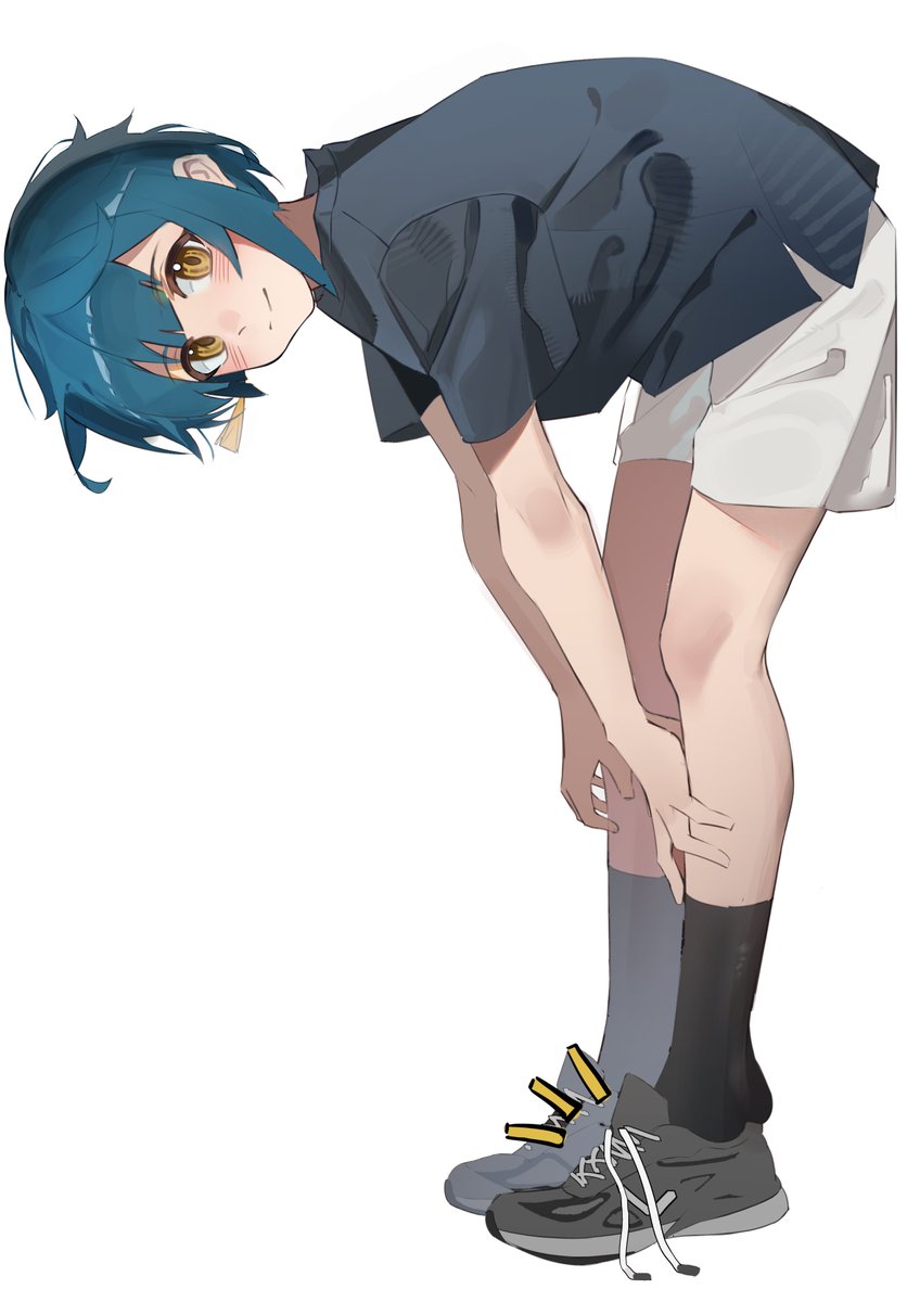 luosaihuer's tweet photo. “Wait, your shoelace…”
#Xingqiu #GenshinImpact https://t.co/8ouQ37ovmd