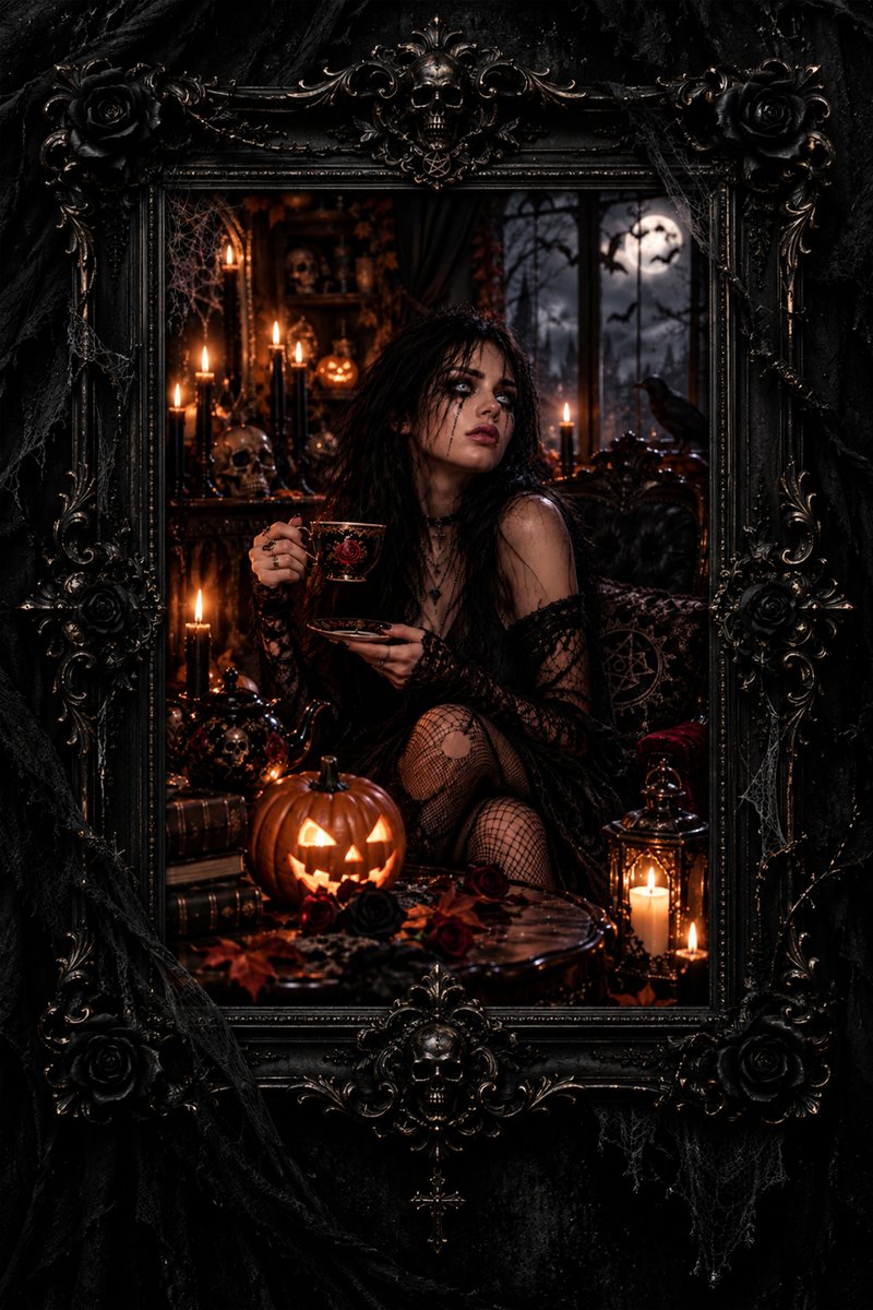 Carrion_Romance's tweet photo. Lillith (Carrion of Romance) Drinking Tea Poster Consecpt https://t.co/8vw6h5NJBm