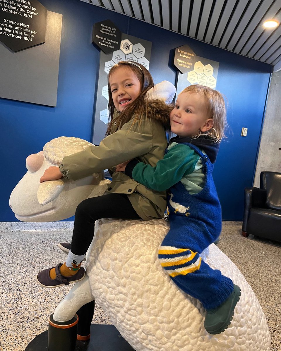ScienceNorth's tweet photo. The Lil’ Bluecoats Club is back in Sudbury AND Thunder Bay this fall! 

Connect with other parents and caregivers while your little one makes new friends and explores the wonders of STEM through play, discovery and a new theme each week.

Lil’ Bluecoats Club is a fun, six-week program designed for children ages 2–3 and their caregivers.

Wednesdays | 9–11am

📍 Sudbury: November 4–December 9
📍 Thunder Bay: October 28–December 9 (no session on November 11)

Bringing a younger sibling? Children under 12 months join for FREE, and siblings ages 12–23 months can join for an additional $5.

Spots fill up quickly, so register now: https://t.co/JLwcOQrD51