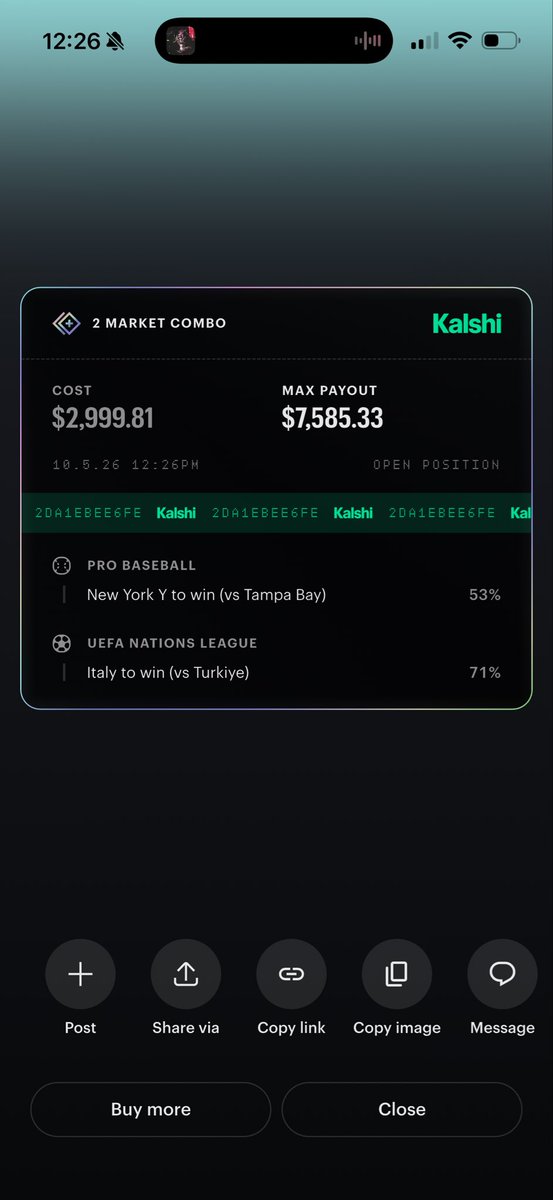 Gaviin2x's tweet photo. $3,000 2 LEG MLB + SOCCER
Italy ML
Yankees ML https://t.co/WotHd1CW9c