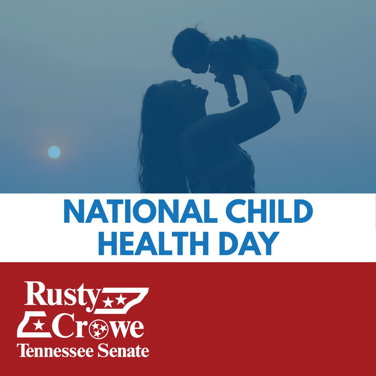 RustyCroweTN's tweet photo. Today is a reminder that investing in children is the best investment we can make. Here's to healthier kids and a brighter future for our state. Happy National Child Health Day. https://t.co/fituDNWMdy