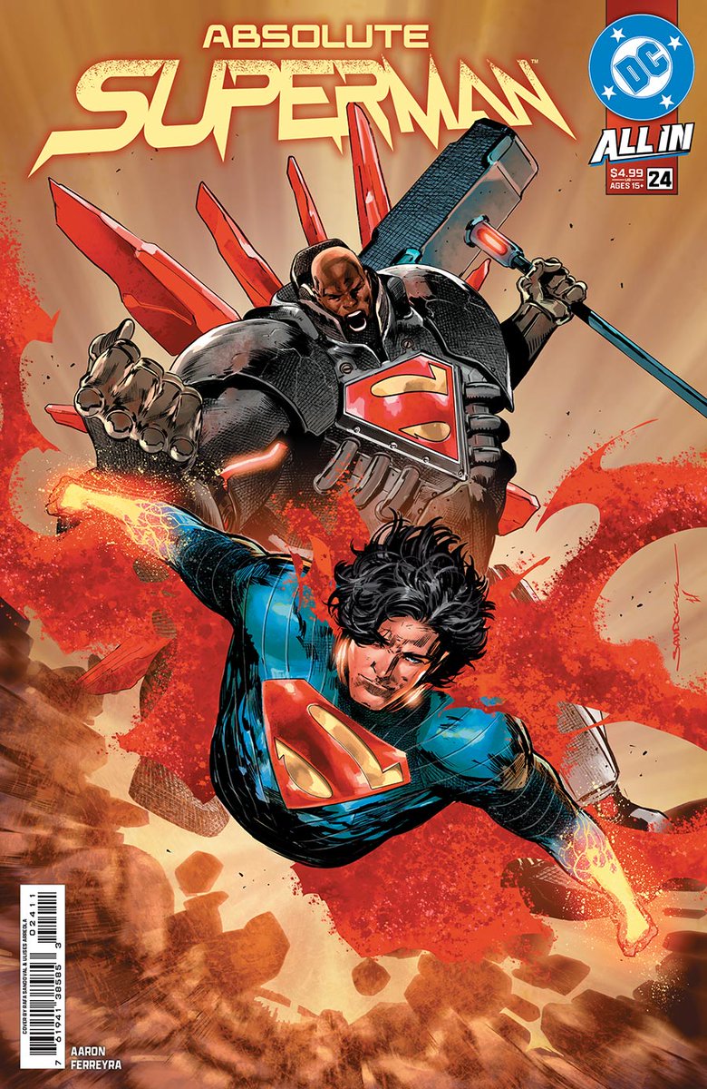 MidtownComics's tweet photo. ABSOLUTE STEEL SUITS UP!

"Get Brainiac" continues as Superman enlists a new ally in his search for his most fiendish foe. But if the man known as Steel is going to join the fight, he's going to need a new suit of armor...

💙🖤New from DC Comics at #MidtownComics COMING THIS NEW COMIC DAY!
😍Covers by Carlo Pagulayan, Mitch Gerads, Juan Ferreyra +  Rafa Sandoval
📚Absolute Superman #24
✏️ Jason Aaron 🎨 Juan Ferreyra 

👉Collect these covers (+ more!) in DC's New Releases for 10/7 -- https://t.co/Bl8lOu6axg

@jasonaaron @juaneferreyra @carenpagulayan @MitchGerads @RafaSandoval75
#DCcomics #AbsoluteSuperman #AbsoluteUniverse #AbsoluteComics #SupermanComics