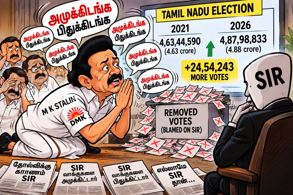 raja_sd22122's tweet photo. 24.5 lakh more votes were cast in 2026 compared to 2021.

Yet, Uncle still blames everything on SIR! 🤦‍♂️ https://t.co/JECwILXxsc