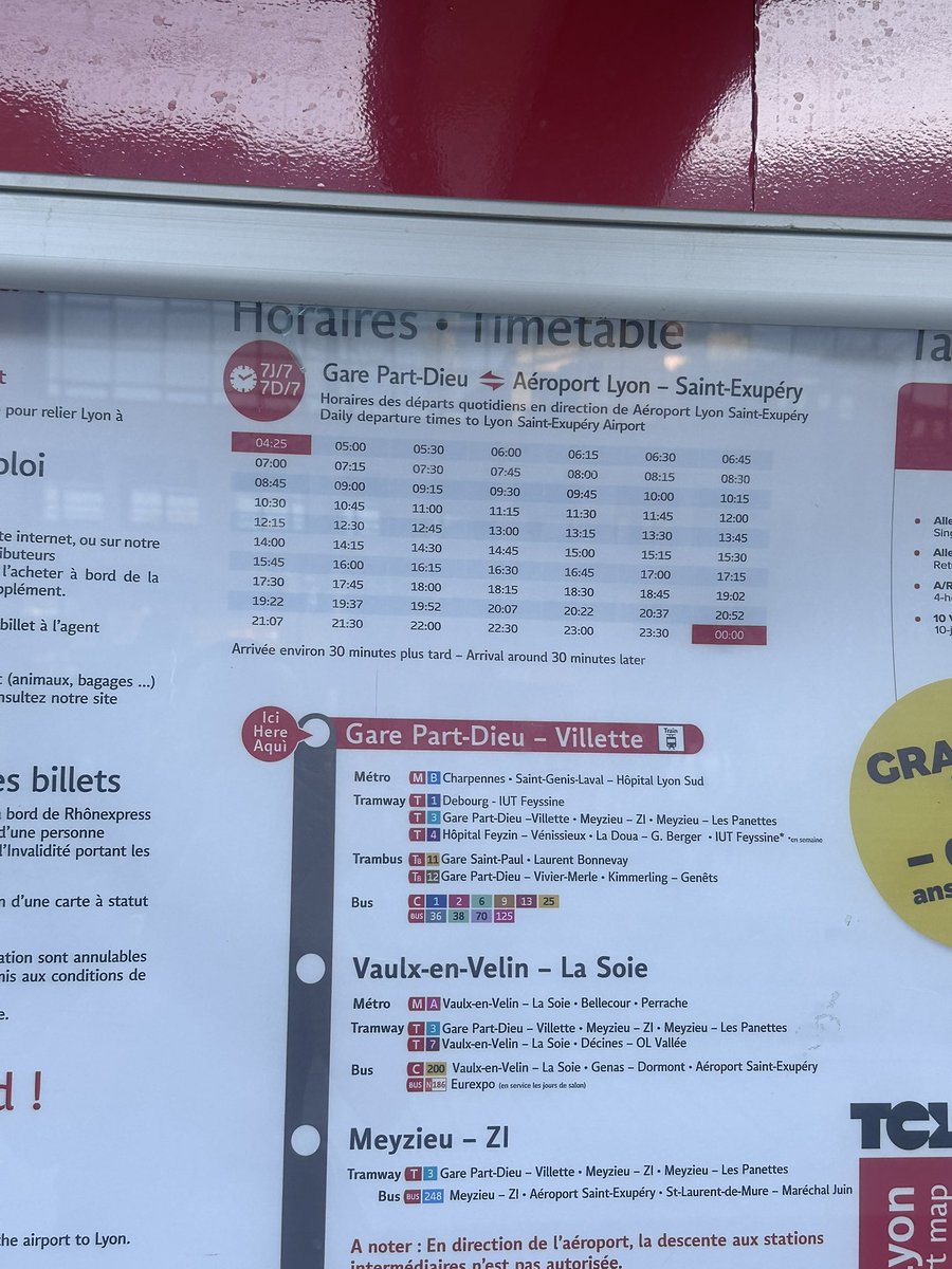 thedolceluca's tweet photo. @Rhonexpress bonjour, ce serait bien svp de revoir l’affichage à la fois sur google mais aussi à quai à la Part Dieu. 
Celui de 18:30 ne passe pas et vos clients se calent en fonction des horaires affichés. https://t.co/o2toAmrVdV