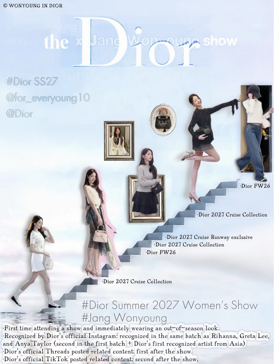 ivwy0831's tweet photo. A collection of Wonyoung‘s Dior styling debut made by Chinese fans
©好好厨bot

#JANGWONYOUNG
#WONYOUNG
#WonyoungDiorSummer27
#DiorSummer27 @Dior https://t.co/zXT388GUIv