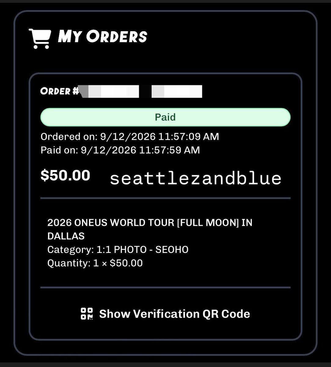 seattlezandblue's tweet photo. WTS
1x Oneus Balcony left Ticket
1x 1:1 Seoho Photo benefit
Selling them for what i paid, only selling them together bc i just can't go ☹️
I also bought parking idk if i can transfer that lol
#Wts #oneus #seoho #Oneustour https://t.co/rsj6jX5pgM