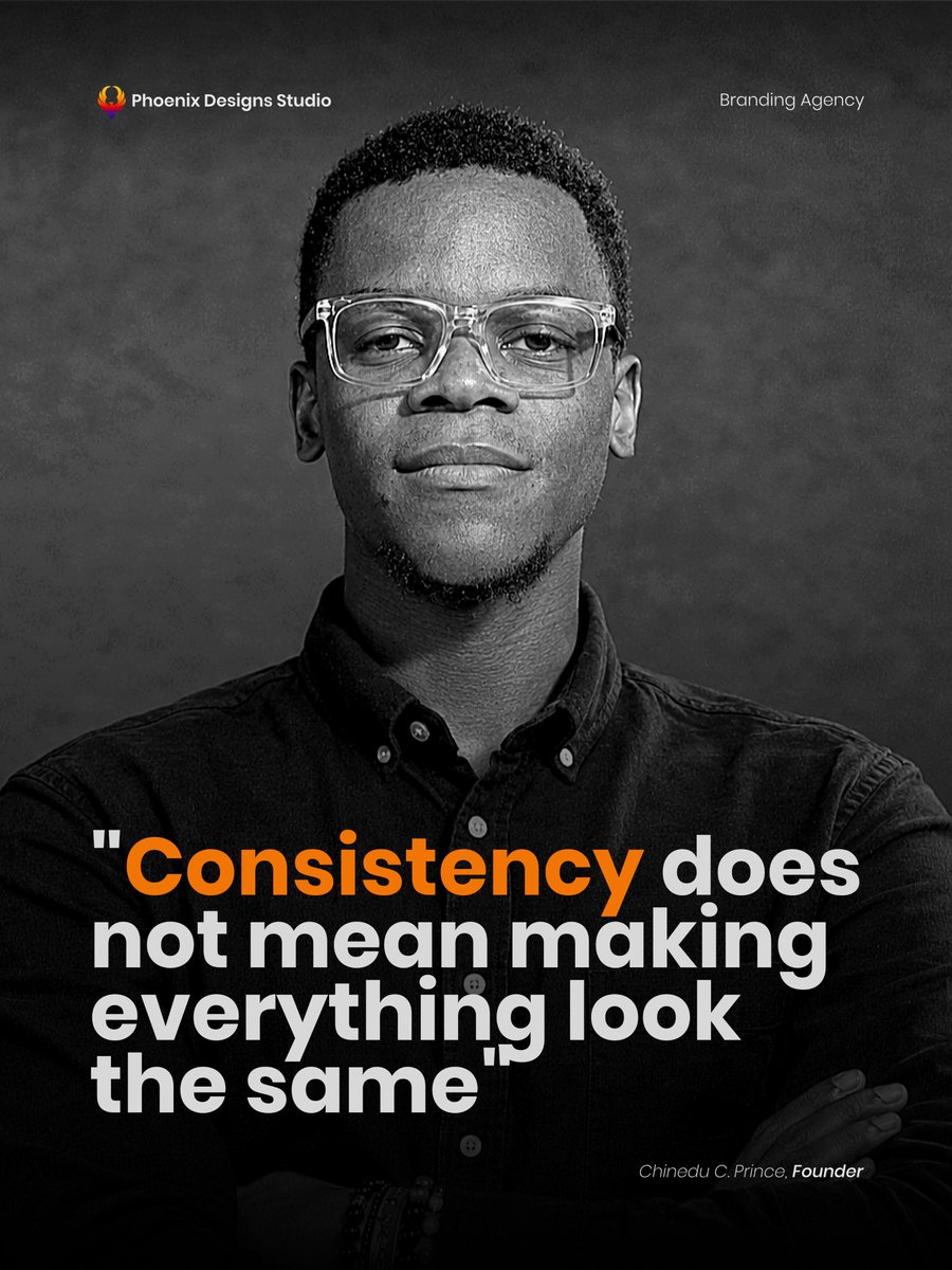 PrinceEmmy2600's tweet photo. Consistency does not mean making everything look the same!!

Some founders avoid consistency because they think it will make their brand feel repetitive.

But consistency is not about copying and pasting the same design everywhere.

Read comments 👇 https://t.co/BeVPJJNzC9