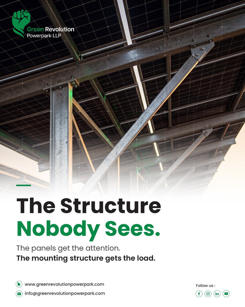 Green_Rev_2020's tweet photo. The panels get the attention. The structure gets the load.

Thermal. Seismic. Engineered to keep your solar plant performing for 25 years.

Invisible Engineering. Visible Results.

#Solar #SolarPlant #RenewableEnergy #SolarEPC #MakeInIndia https://t.co/oqRVrkLZuY