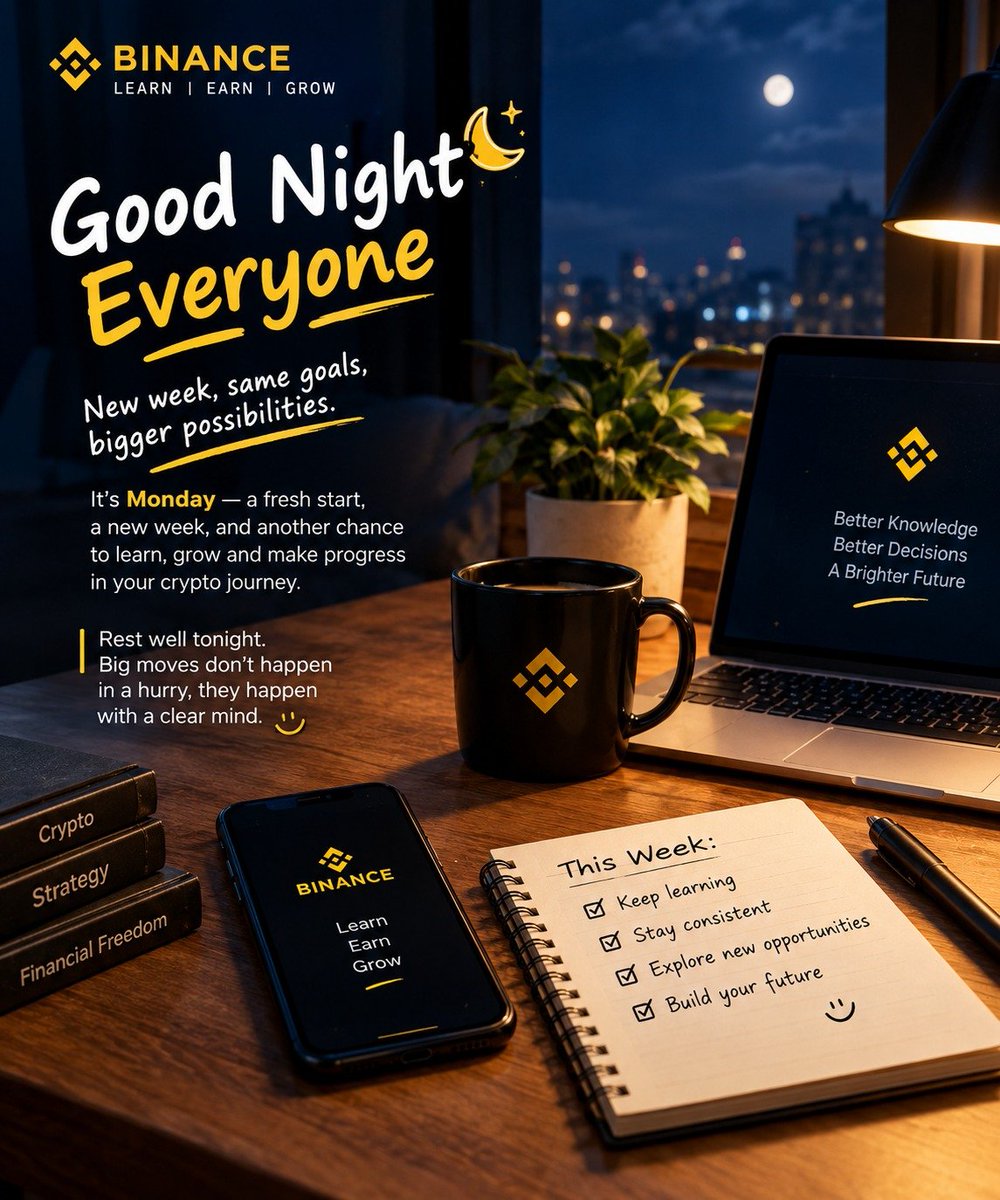 ramzancrypto786's tweet photo. Good Night everyone 💛

Monday is done. A new week has started, and there’s always something new to learn.

If you’re already using Binance for trading, Convert, P2P, bStocks or other eligible activities, it’s worth keeping an eye on Binance Points too.

Complete eligible activities → Earn Points → Claim in Rewards Hub → Redeem available rewards.

And don’t forget: qualifying daily tasks on 5 or more days in a week can unlock the 5-Day Weekly Bonus. The days don’t have to be consecutive.

One small reminder before calling it a night:

Points need to be claimed within 14 days of being issued, otherwise they expire.

Rest well. Learn more tomorrow. 🌙