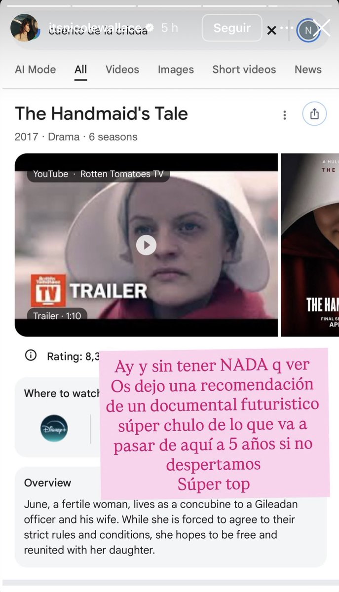 Pantic_05's tweet photo. Dice esta mujer, (q se ve q entiende mucho de política) sobre las siguientes elecciones, q España se va a convertir en el cuento de la criada.
Yo creo q más bien vamos a ser Afganistán con la sharia y así. Pero bueno, vaya uno a saber. Cuidado q viene el fascismo y paridas varias https://t.co/2wscm5YHkh