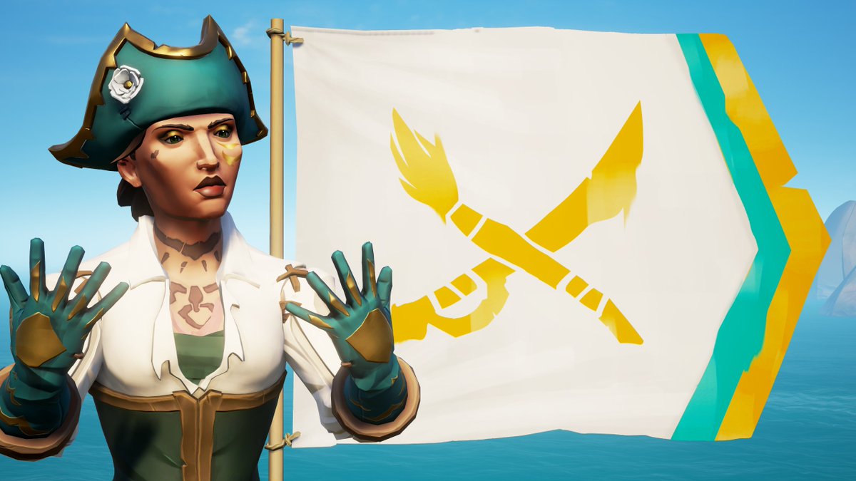 SaintePudding40's tweet photo. I wasn’t expecting it at all ! Thank you so much @SeaOfThieves 🤩
My ship will proudly carry this flag on the seas, with yet more beautiful manicures in sight 👀💅

Pudding your nail lady 🏴‍☠️🍮 ~
#SeaOfThieves #BeMorePirate https://t.co/oRDCn8Yb2p