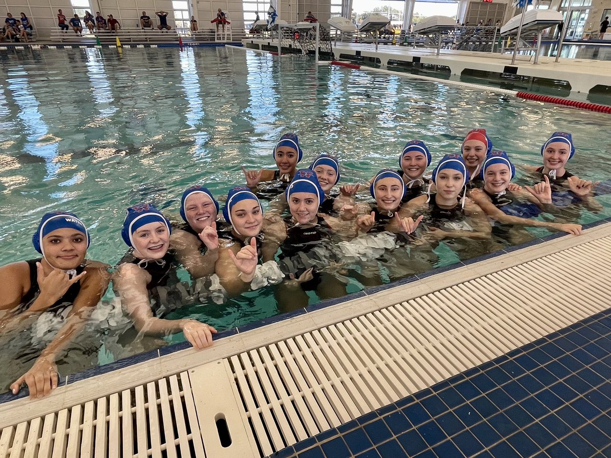 Westlake_Nation's tweet photo. Women’s Water Polo wins the Bi-District Championship with a dominant win over McCallum. Congratulations to the players and coaches. #GoChaps https://t.co/vD8DOPtIry