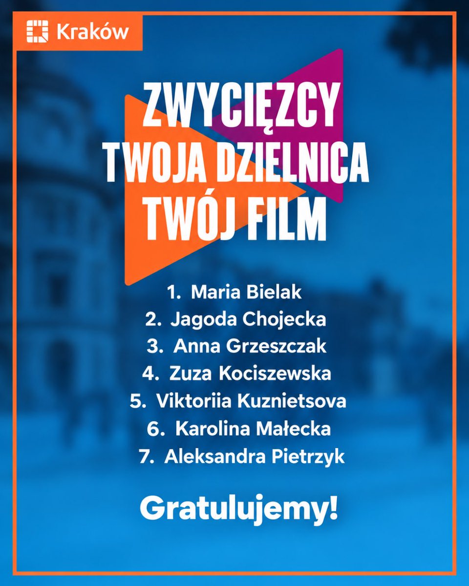 FilmSpringOpen's tweet photo. Prezentujemy wyniki konkursu „Twoja Dzielnica Twój Film”! Gratulujemy! Do zobaczenia na Plenerach!!! 😍❤️ https://t.co/rC960Zvfwd