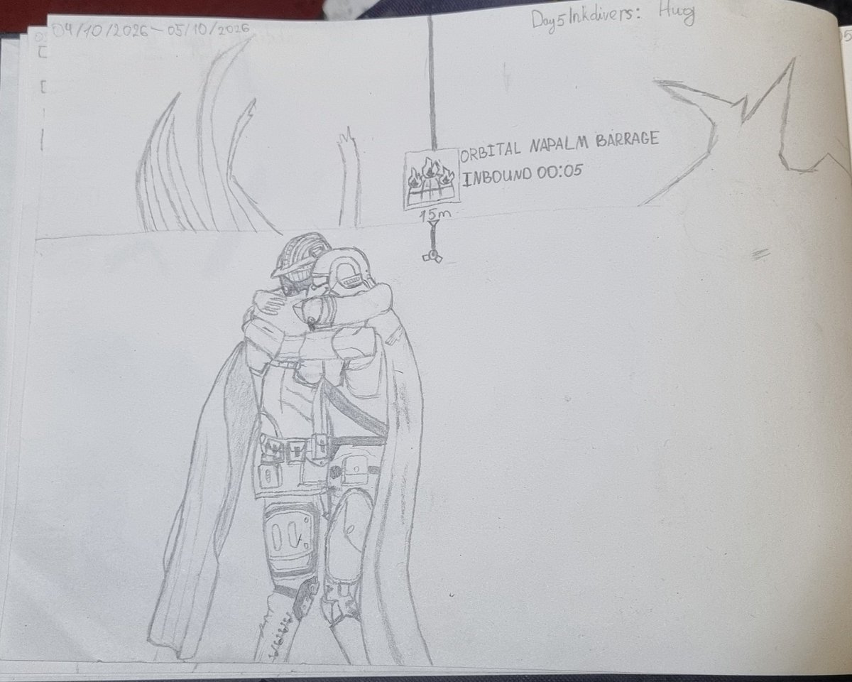 TheWofly's tweet photo. #Inkdivers Day 5: Hug

A necessary morale boost. https://t.co/0gqGrBu51S