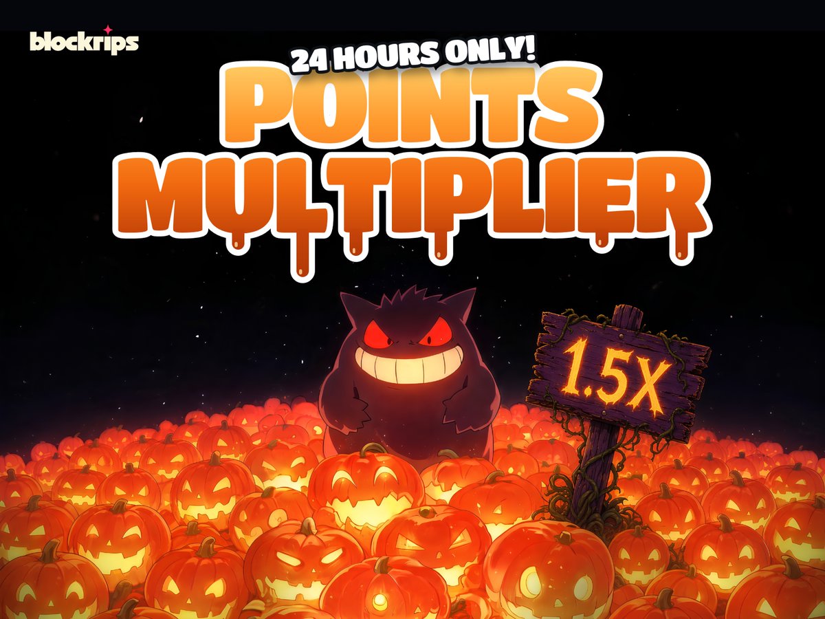 BlockRips's tweet photo. SPOOKY SEASON IS HERE 🎃

We’ve got a little treat for you rippers to kick things off.

Earn 1.5X points on every pack you rip for the next 24hrs. 

More surprises coming throughout October. 

Get stackin’. https://t.co/soRSgHvTau