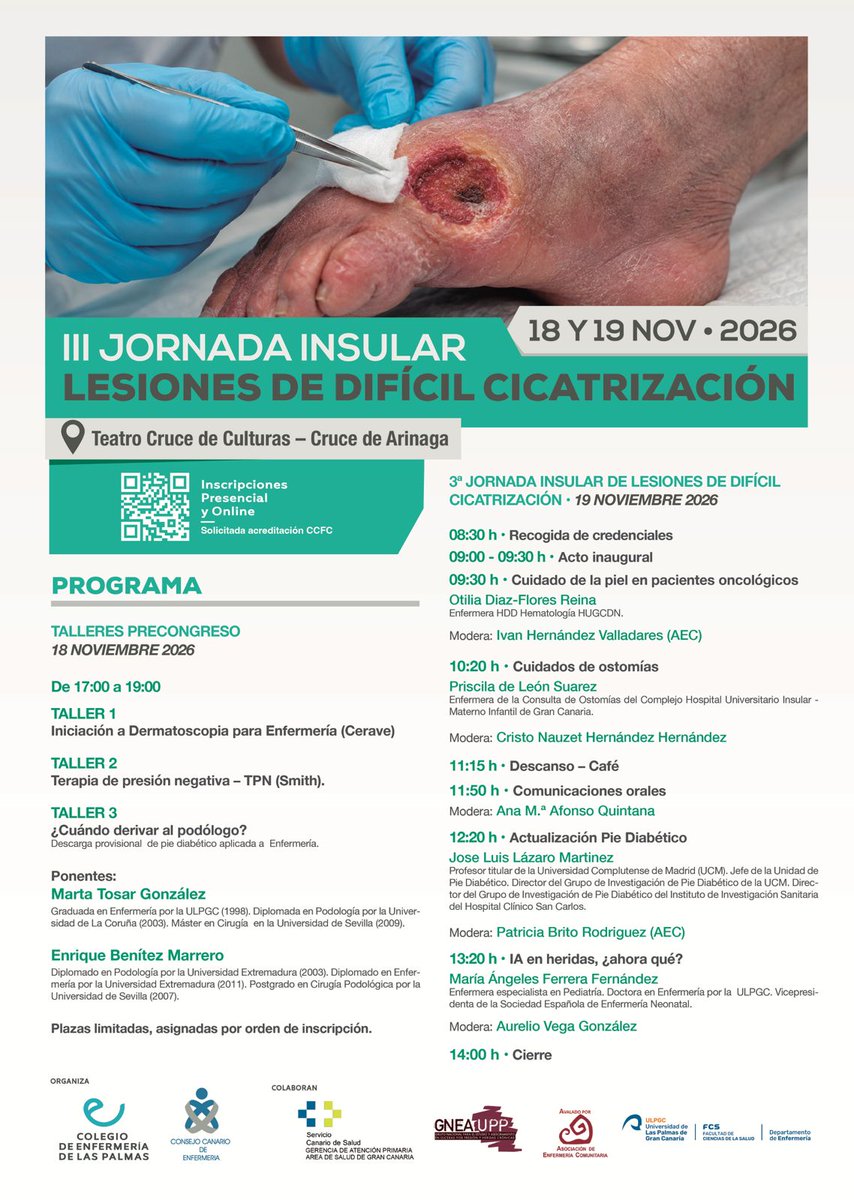 twCELP's tweet photo. 🩹 Abierto el plazo para el envío de resúmenes de la III Jornada Insular de Heridas de Difícil Cicatrización.
📝 Normas y envío de resúmenes: https://t.co/On9pM8HoLM
ℹ️ Más info:https://t.co/8CoPwaU2gr
#CELP #Enfermería #HeridasDeDifícilCicatrización https://t.co/UmNFMFn9Hl