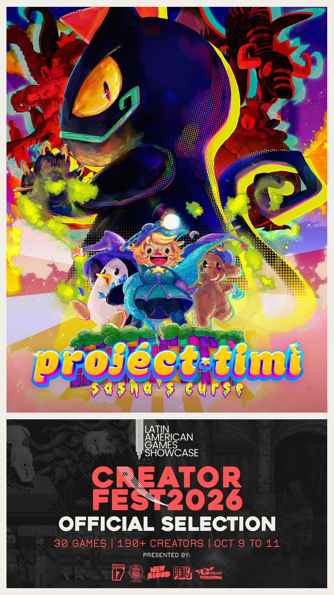ProjectTimi's tweet photo. Project Timi is joining LAGS Creator Fest! 🎉💙
30 games. 190+ creators. One very excited indie team. 🤩
See you on October 9–11! 🎮✨ 

@LAGShowcase #ProjectTimi https://t.co/VtW5NDku92