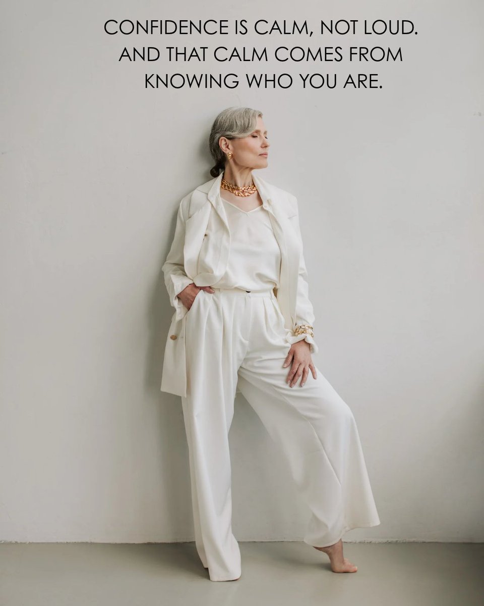 AgeWithPurpose's tweet photo. Confidence doesn’t always announce itself. Sometimes, it’s simply knowing who you are and trusting what you bring to the table.
With experience comes a quieter kind of confidence—one built on clarity and self-trust.
#Confidence #SelfTrust #WomenEmpowerment #PositiveAging https://t.co/sWCUuGV3M1