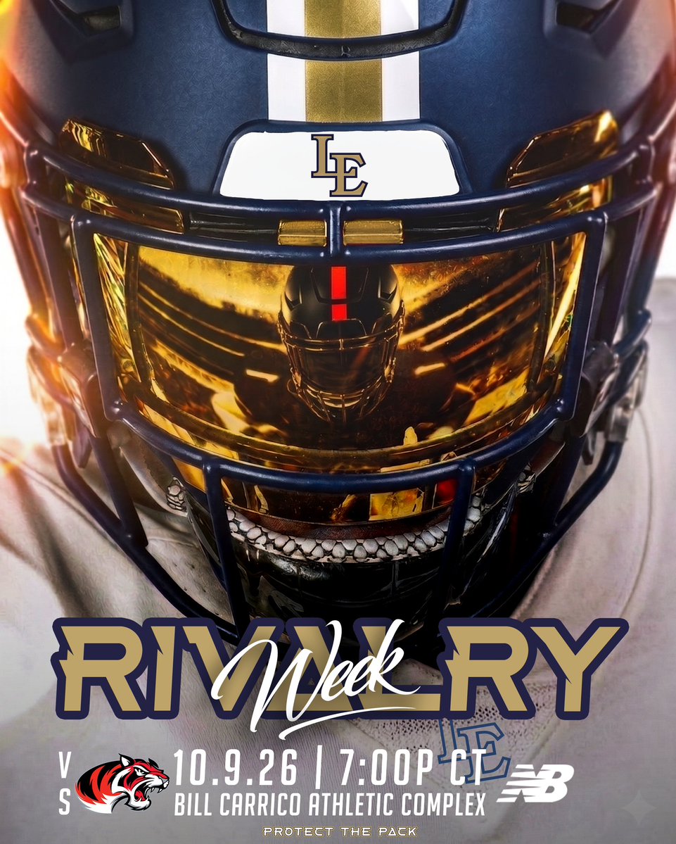 LEHSfball's tweet photo. It's rivalry week! Let's go Pack! Headed to that school up north. Come support us at Carrico Stadium! #NoWayOut #PAIDinFull #PTP https://t.co/sAEosahBpw