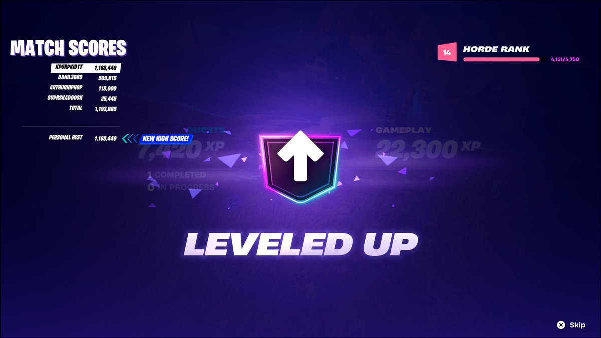 xPurpKid's tweet photo. Finally I beat my high score 
@Fortnite https://t.co/ORi95qw8Js