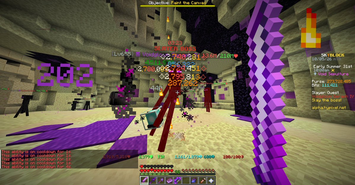BraveCreeperJPN's tweet photo. Enderman Slayer の方も Spider, Wolf と同じように DIFF=1.5 らしい。

Wolfram Alpha に投げてもだいたい同じ結果が出た。

Zombie~Enderman は全部 DIFF=1.5 で固定になっているらしいな。

#Minecraft #Hypixel #Skyblock https://t.co/28EWjOQ1YV