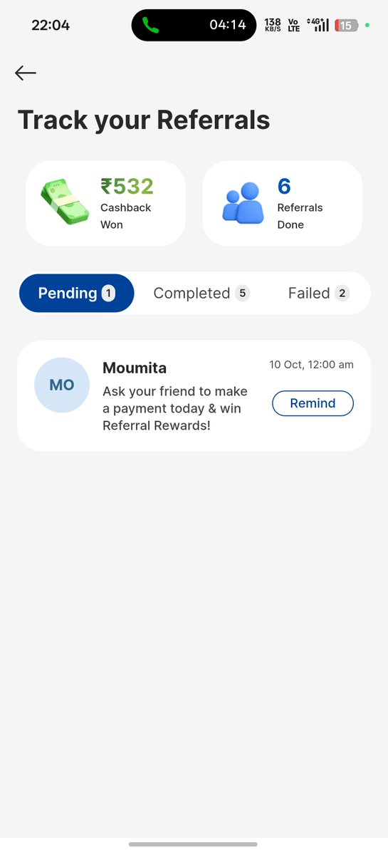 PremDule's tweet photo. @Paytm @Paytmcare referred my friend to paytm but didn't receive the cashbackThe referral shows that he signed up through my link and I am getting notifications to tell my friend to make his first UPI payment. It's reminding me repeatedly, and my friend is also making the payment https://t.co/Kf2vkOGJWg