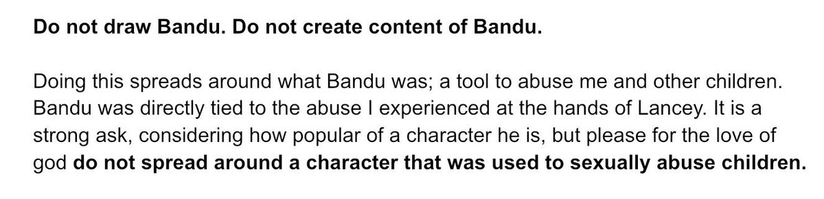 Kiwi_AAAaa's tweet photo. Okaayy.. It turns out, The creator of Bandu, Lancey, Is a groomer. And I have a lot of mutuals following her. It is of my responsibility to ask any of my moots, and non-moots, To unfollow this pedophile, And spread the word. The followin images and posts will expose this. https://t.co/dmdBq5Zc73