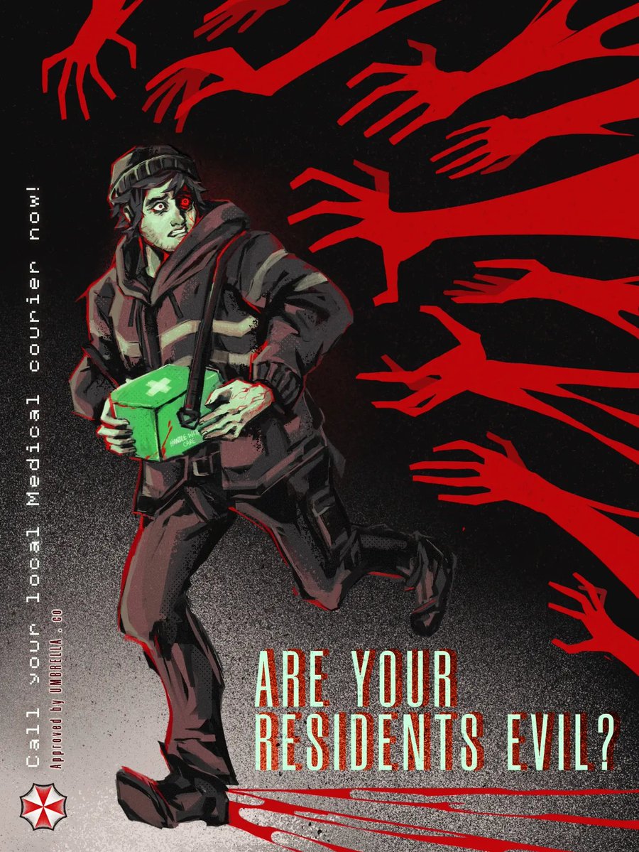 _mythir's tweet photo. ARE YOUR RESIDENTS EVIL???

I loved this film to a contagious amount.

#ResidentEvilㅤ #fanartㅤㅤㅤㅤ #illustration‌‌ #horror https://t.co/XKGMKWWTBP