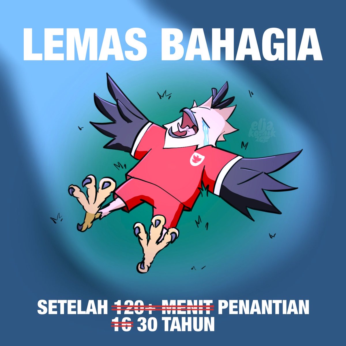 eljakomik's tweet photo. 😭🏆🇮🇩

#timnasday https://t.co/SVxYZAuVAK