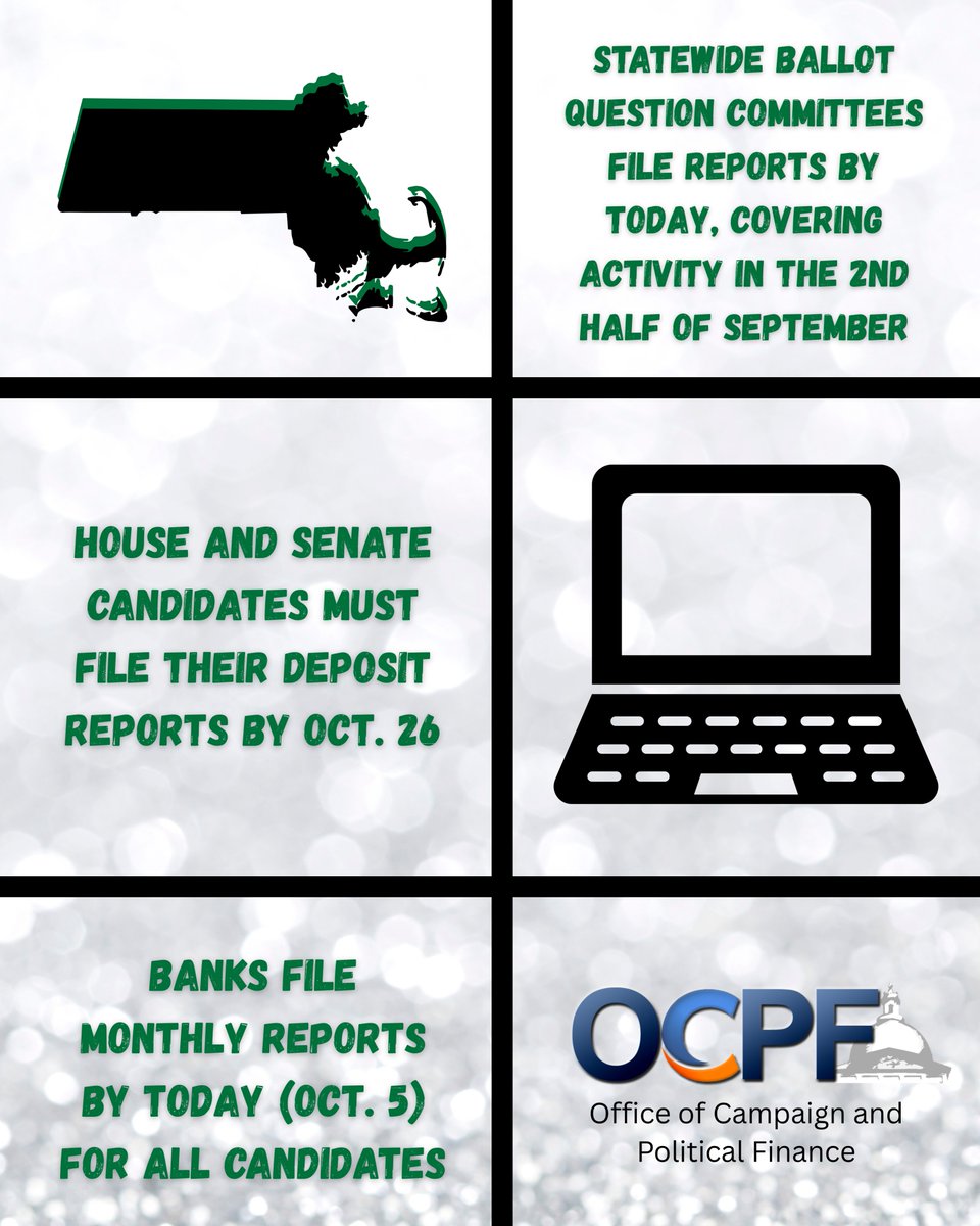 OCPFReports's tweet photo. The state election is in 29 days. https://t.co/FwhJvrzzVs