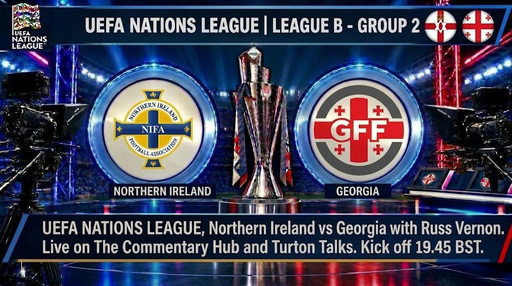 CommentaryLive1's tweet photo. Join @Sports_journo_X from 19.40 tonight to see how @NorthernIreland get on in their Nations League League B - Group 2 game vs Georgia by tuning in at https://t.co/ycrNGoc47J https://t.co/6pzBywe6qG