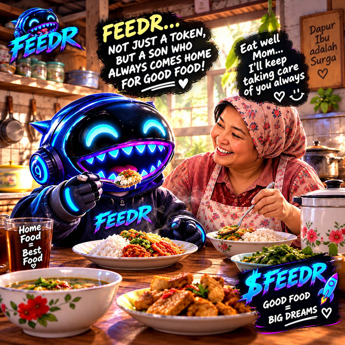 orahbee28697's tweet photo. @FEEDRTOKEN not from a restaurant, just mom's cooking and her love is second to none. NICE PROJECT $FEEDR ☑️ https://t.co/i6xnOU42Fs