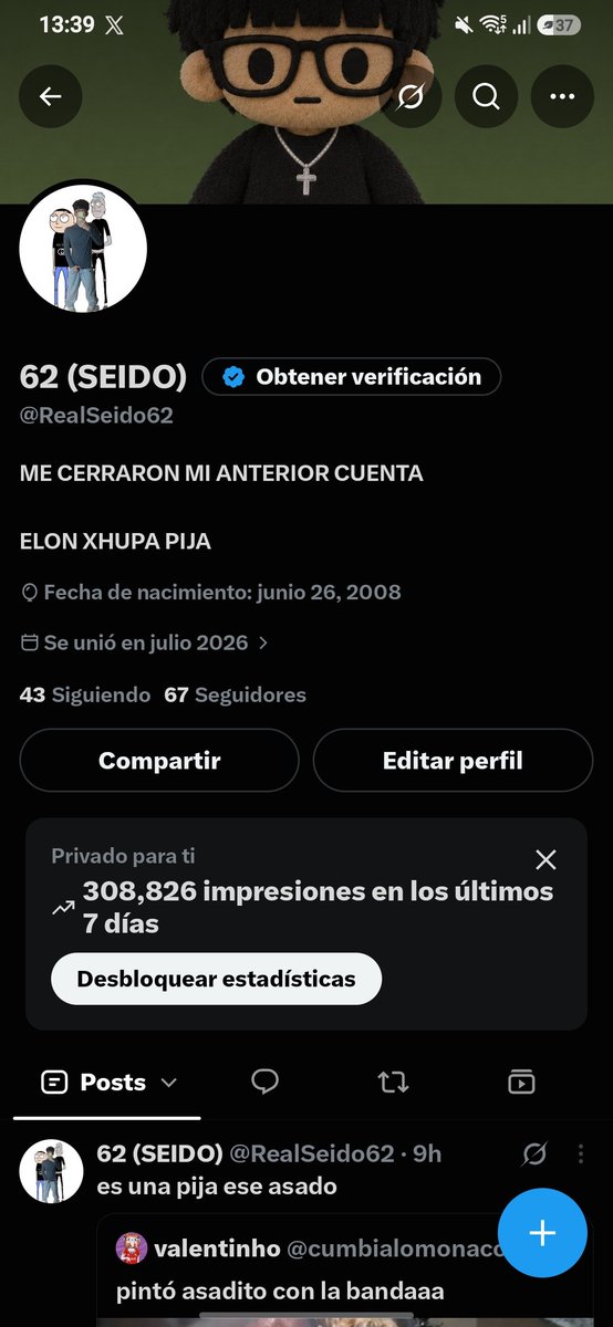 RealSeido62's tweet photo. VAMOSSS 67 SEGUIDORES https://t.co/3GQ4ZI1mwA