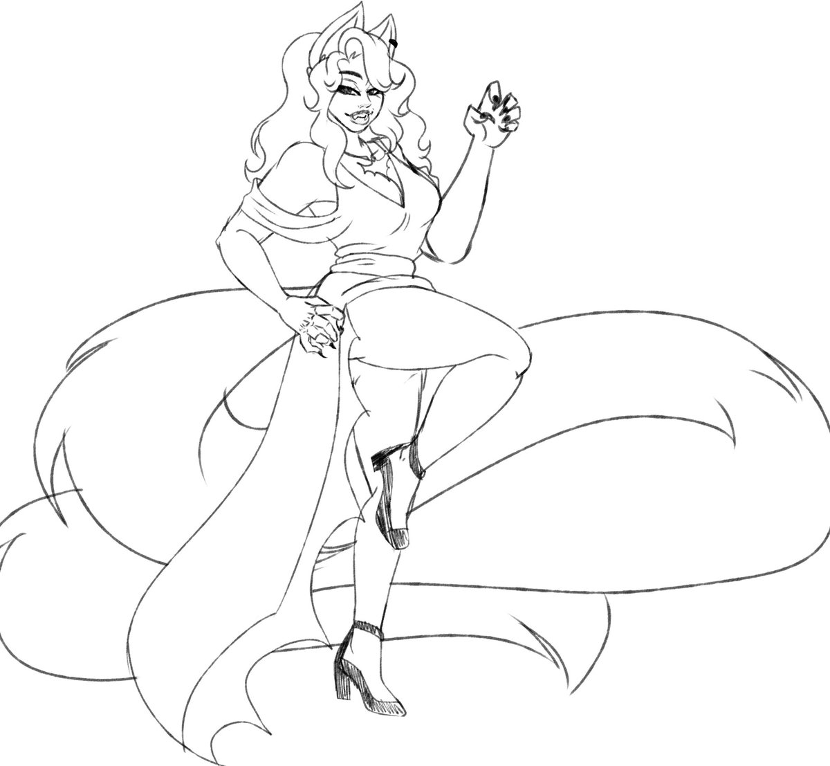 KittenSaver2001's tweet photo. Can yall guess who im dressed as~ #wip https://t.co/dfS9lCaGXa