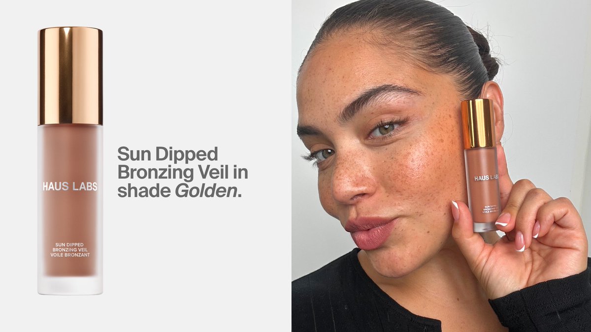 ladygaga's tweet photo. Warm tones for cool people. Introducing the new Haus Labs Sun Dipped Bronzing Veil. 11 Shades are available now at https://t.co/30VDKdUPj0 and @Sephora.

Vanessa is a model, beauty creator, and run club regular who went to school for criminal justice. Through all of it, family comes first: she's a sister and an aunt.

Vanessa wears Sun Dipped Bronzing Veil in Golden.