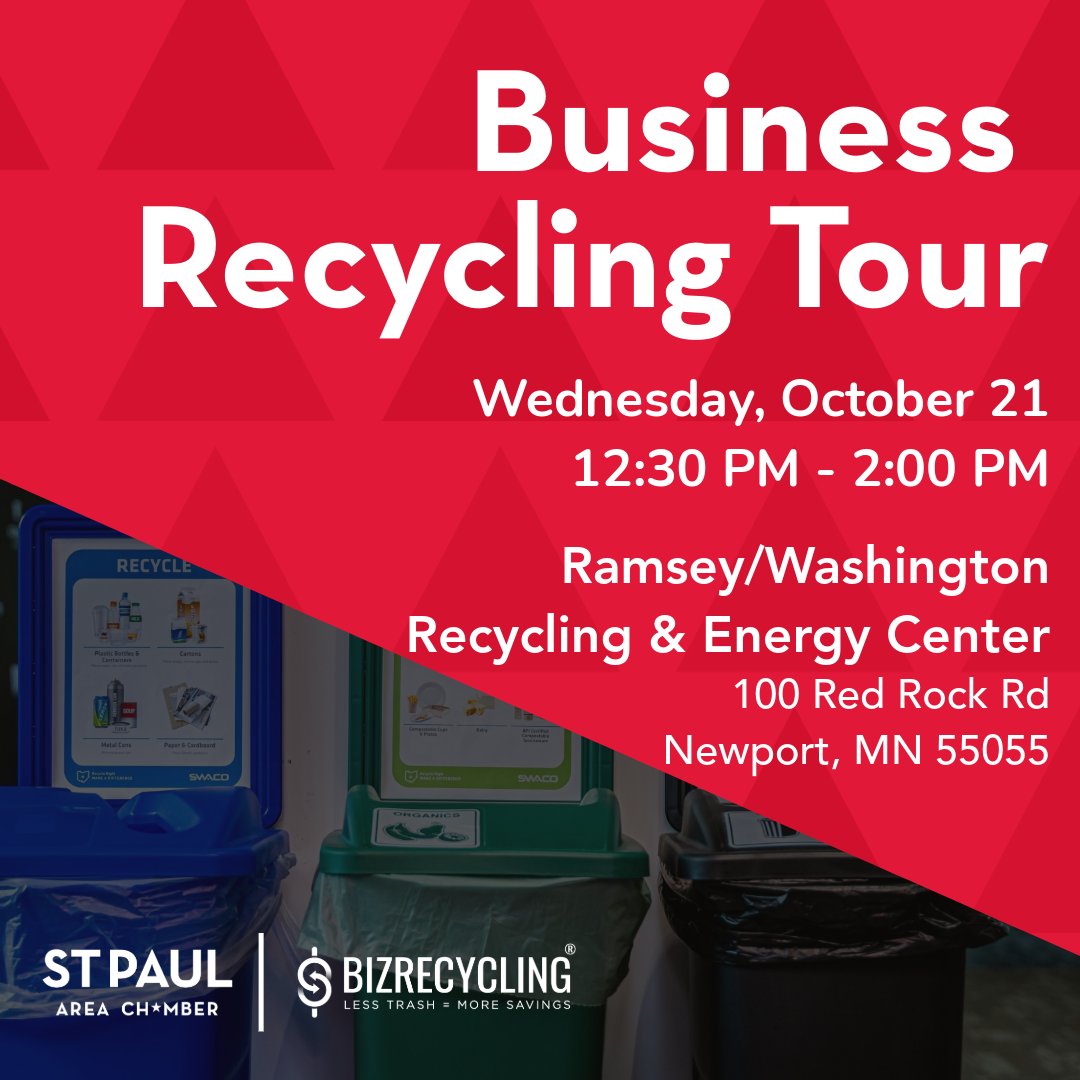 SPACC's tweet photo. Ever wonder what happens to your business’s trash after it leaves the dumpster?

Join BizRecycling for a FREE behind-the-scenes tour of the Ramsey/Washington Recycling &amp; Energy Center in Newport and see firsthand how our region is rethinking waste. https://t.co/br70uzBOEo https://t.co/uq4tTld4L8