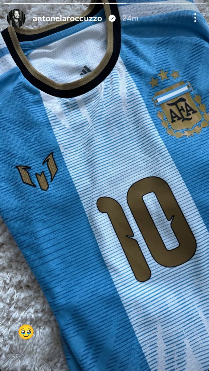 notfootballl's tweet photo. Antonela's IG story on Lionel Messi's last game for Argentina playing tomorrow https://t.co/0GBNY8o3FE
