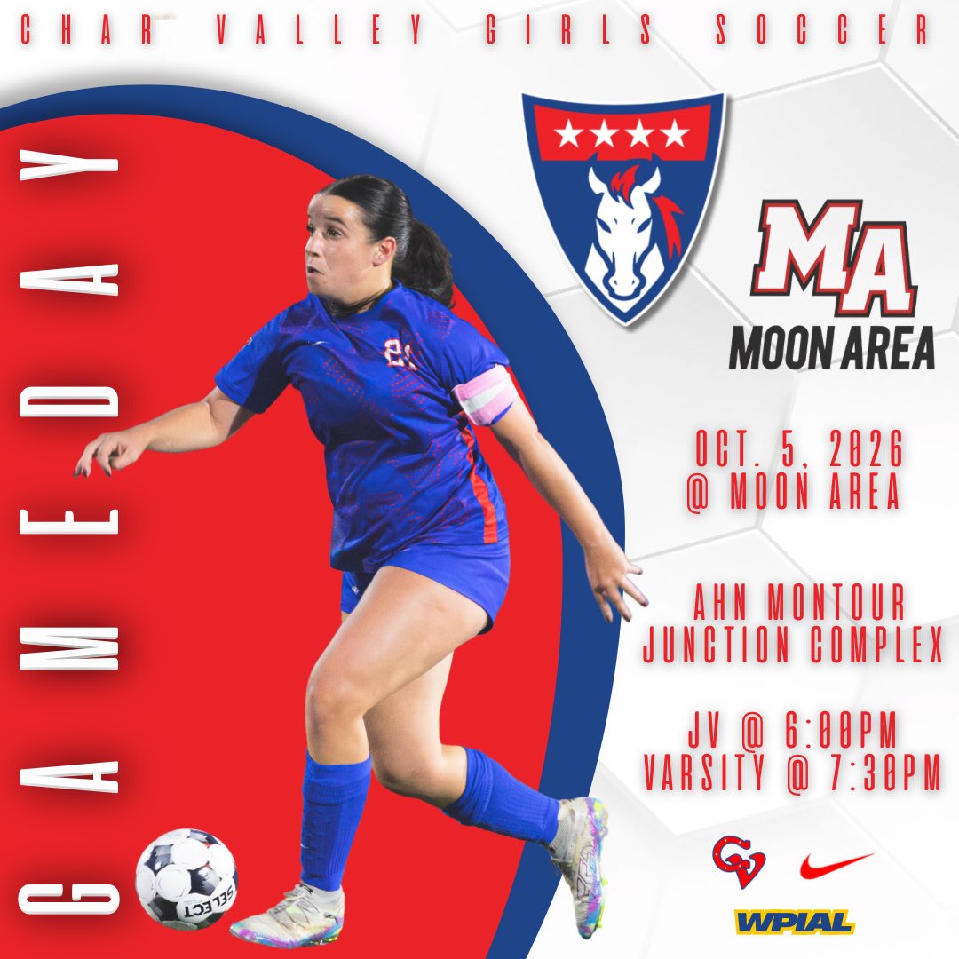 cv_gsoccer's tweet photo. Our girls are back in action this evening  🚌 to face Moon Area 🐅 for a section matchup! JV starts us off at 6pm, followed by Varsity at 7:30pm from the AHN Montour Junction ⚽️ Complex!

#CV #GirlsSoccer #HeartOfTheValley @CVColtsAD @pghsoccernow @TribLiveHSSN @PGSportsNow https://t.co/abOzzEvUnF