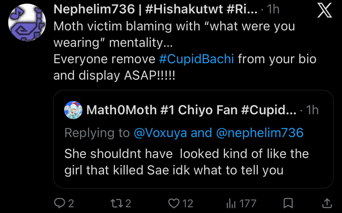 nephelim736's tweet photo. The people have spoken.
#CancelMoth https://t.co/mVMtOAUeba