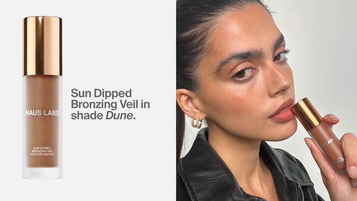 ladygaga's tweet photo. Warm tones for cool people. Introducing the new Haus Labs Sun Dipped Bronzing Veil. 11 Shades are available now at https://t.co/30VDKdUPj0 and @Sephora.

Lauren packed her bags right after college and moved to LA to pursue acting and modeling. Off set, she's learning Spanish and painting watercolors.

Lauren wears Sun Dipped Bronzing Veil in Dune.