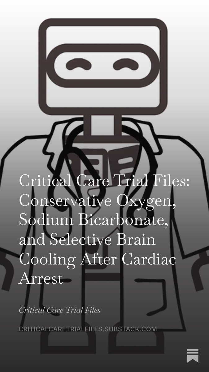 MedicinePods's tweet photo. 📚New Critical Care Trial Files!

🫁Conservative oxygen offered no benefit after cardiac arrest
💉Sodium bicarbonate did not improve ROSC
🧠Selective brain cooling was safe &amp; feasible in a pilot trial

🔗Read the issue: https://t.co/U10PTb4yRL

#CriticalCare #MedTwitter #FOAMed https://t.co/KKWOWC1ey2