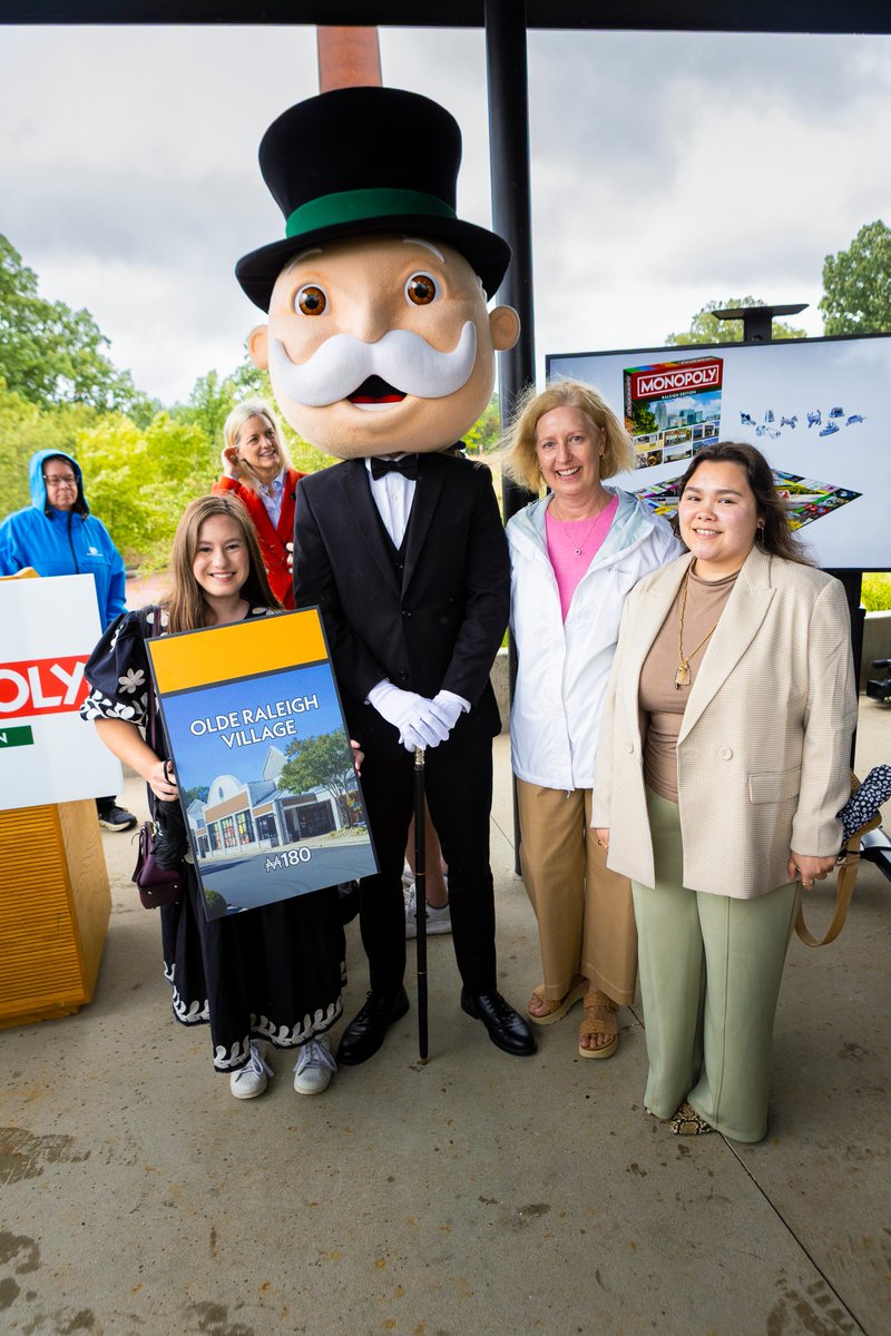 FoundryCRE's tweet photo. This Raleigh favorite is passing GO! 🎲 Olde Raleigh Village is featured on the new Raleigh Monopoly board, and we loved celebrating this community staple on behalf of our partner and property owner, Invesco. https://t.co/x7JKvbC9RR