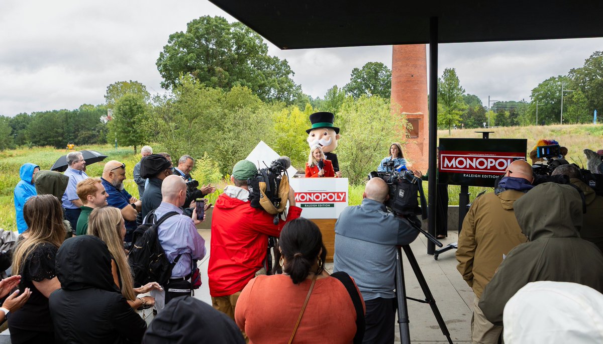 FoundryCRE's tweet photo. This Raleigh favorite is passing GO! 🎲 Olde Raleigh Village is featured on the new Raleigh Monopoly board, and we loved celebrating this community staple on behalf of our partner and property owner, Invesco. https://t.co/x7JKvbC9RR