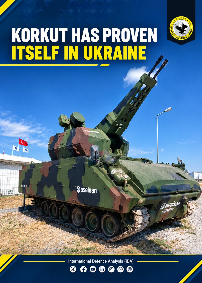 Defence_IDA's tweet photo. Türkiye Supplies ASELSAN KORKUT Systems to Ukraine.

Türkiye has reportedly supplied a small number of ASELSAN KORKUT air-defence systems to Ukraine earlier in 2026, according to sources cited by Middle East Eye and reported by Türkiye Today.

A Ukrainian official, speaking anonymously, said KORKUT has performed successfully against Russian attacks.

The official also indicated that Kyiv would like to acquire more KORKUT systems.

The exact number of systems delivered remains undisclosed.