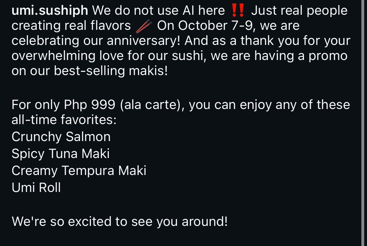 myachives's tweet photo. THIS IS WHY UMI SUSHI IS THE 🐐 https://t.co/E4UecF5z8v